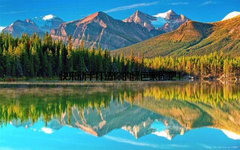 快来动手打造你的绿色家园吧!