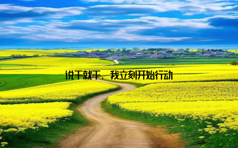 说干就干, 我立刻开始行动