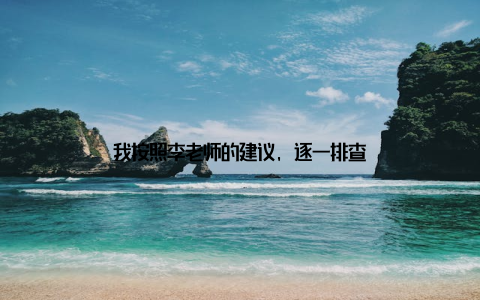 我按照李老师的建议, 逐一排查