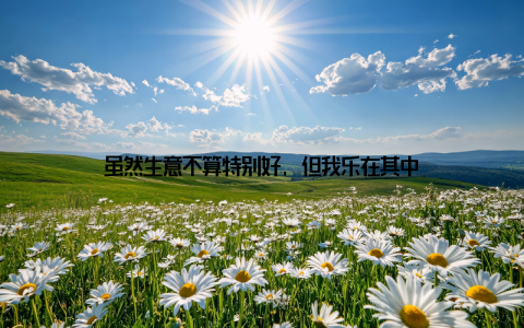 虽然生意不算特别好, 但我乐在其中