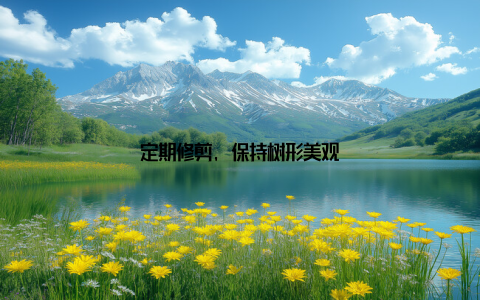 定期修剪, 保持树形美观