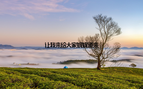 让我来给大家娓娓道来