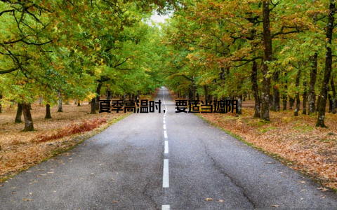 夏季高温时, 要适当遮阴