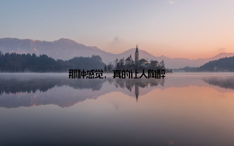 那种感觉, 真的让人陶醉